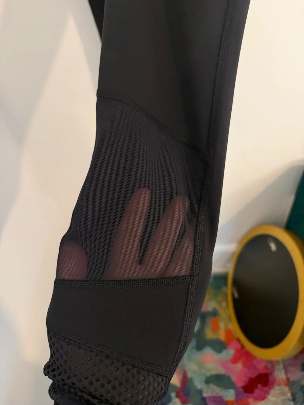 Lululemon Wunder Under Mix & Mesh High Rise 28” Leggings Black Size 6